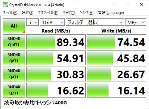 SynologyのDS720+のSSDキャッシュ効果をベンチマークと、ウェブ